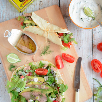 Wraps di Ventresca di Tonno, Avocado e Yogurt
