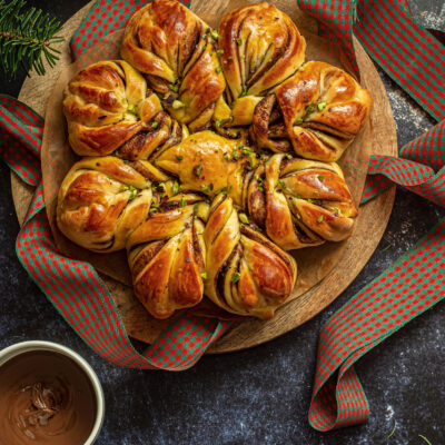 Stella di Pan Brioche con Crema di Nocciole